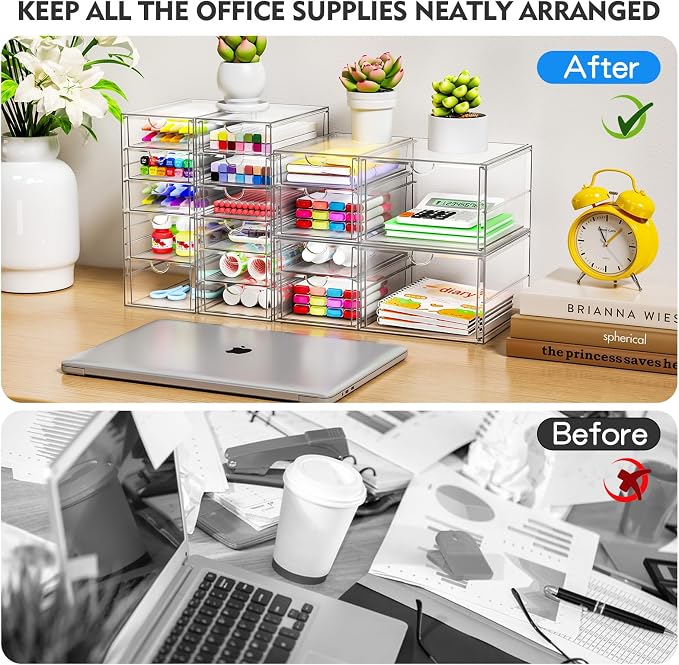 ARSTPEOE 17-Drawer Acrylic Storage & Makeup Organizer - Image 6