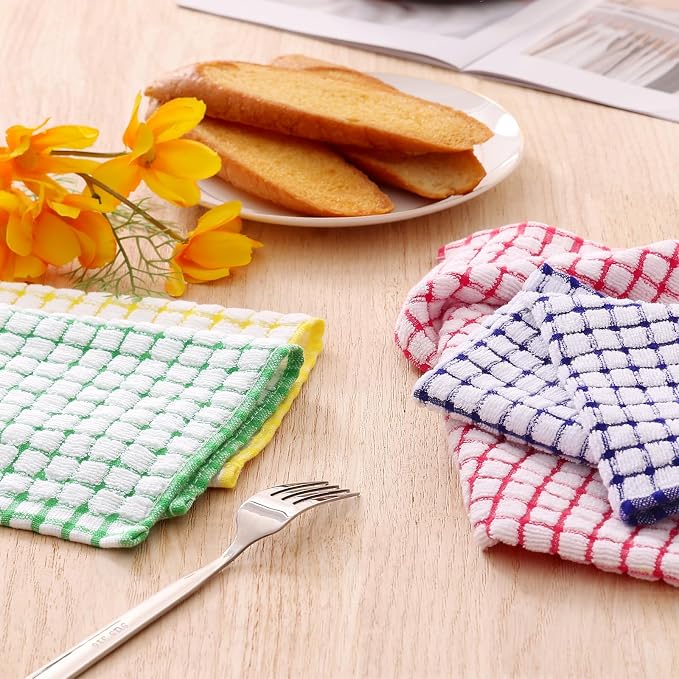 Kitinjoy Cotton 8 Pack Terry Kitchen Dish Cloths - Image 8
