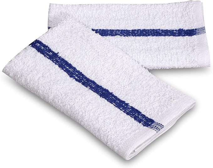 GOLD TEXTILES 12 PC New Cotton Blend White Restaurant Bar Mops Kitchen Towels - Image 2