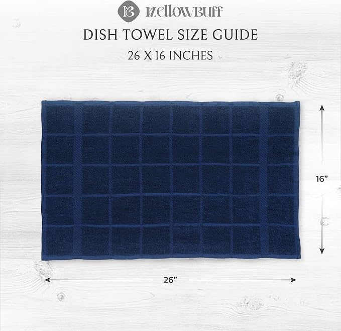100% Cotton Terry Dish Towels, 4 Pack Solid, 16 x26 Inches, Super Soft and - Image 4