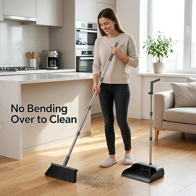 Broom and Dustpan Set, Easy Sweeping Suitable - Image 4