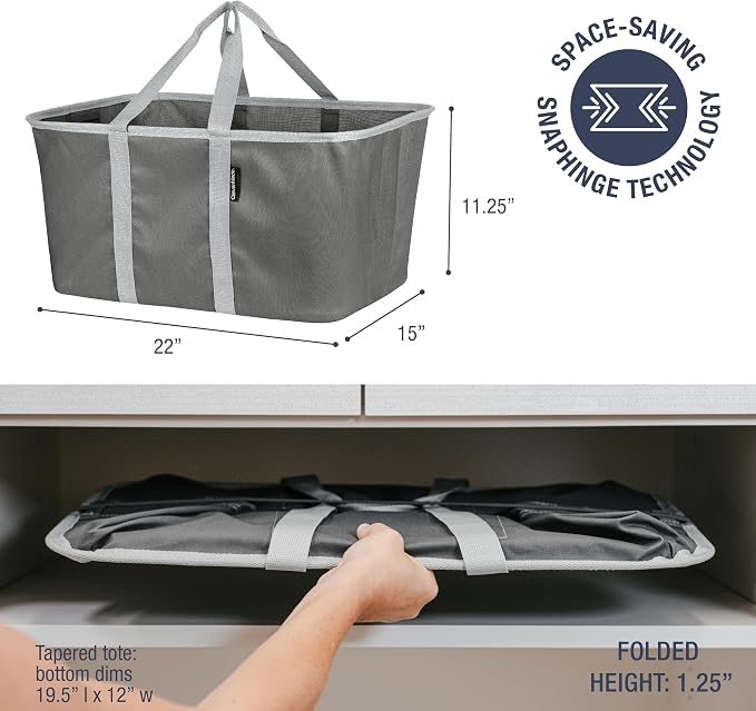 CleverMade Collapsible Fabric Laundry Baskets - Image 2
