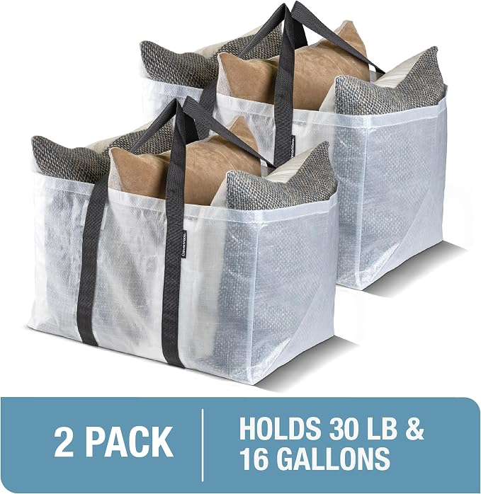 CleverMade Storage Basket - 76L - Transparent | Carry Bulk Groceries or Laundry - Image 2
