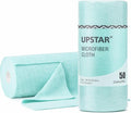 UPSTAR Microfiber Cleaning Cloth, Reusable Paper Towels Rolls, 50 Packs 12x12 by UPSTAR