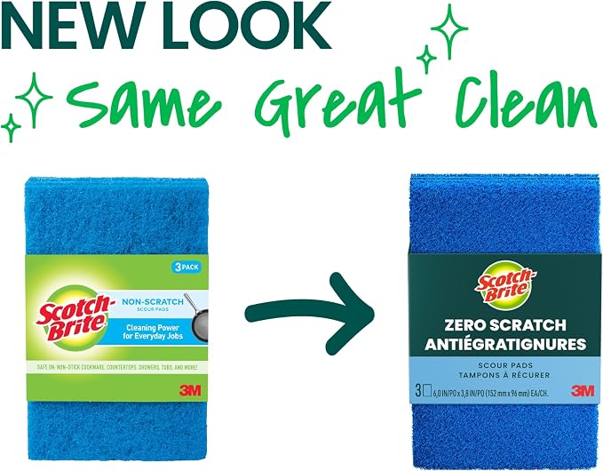 Scotch-Brite Zero Scratch Scouring Pad, 3 Pack - Image 2