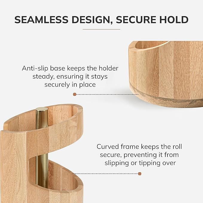 Anji Mountain Wooden Paper Towel Holder - Image 4
