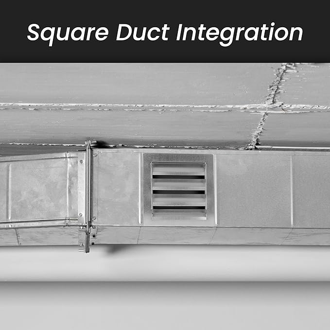 Repa Market 12" x 12" Inch Heavy Duty Galvanized Steel Exhaust Vent - Air Intake Wall Louvered Vent Grille - Outdoor/Indoor HVAC Vent Register - HVAC Crawl Space Durable Air Gable Vent