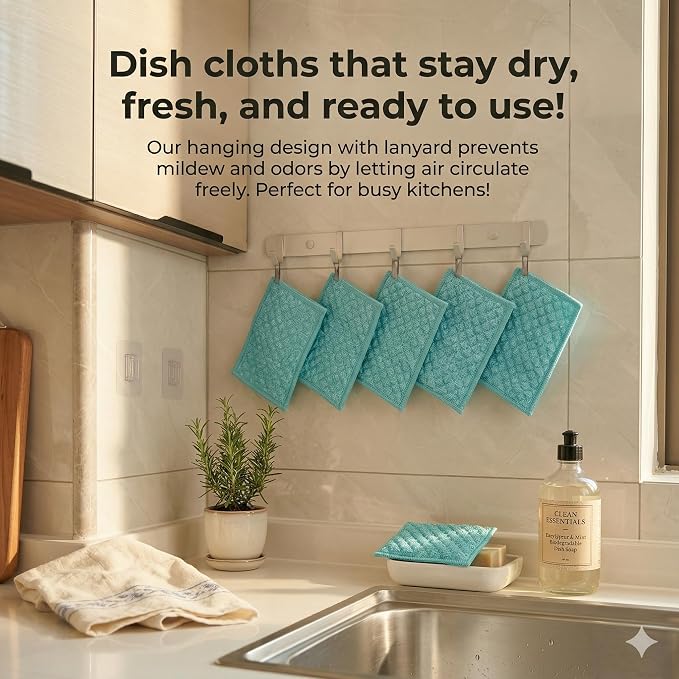 Blue Microfiber Scrubbing Pads, Non-Scratch - Image 9