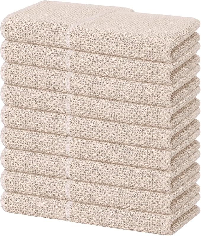 Homaxy 100% Cotton Waffle Weave Kitchen Dish Towels 18-Pack, Ultra Soft by Homaxy