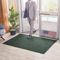 Consolidated Plastics Brush Dry Mat - Made in USA, Heavy-Duty Commercial DoorRug for Indoor/Outdoor Entryways, Non-Slip Backing for High-Traffic Areas (3' W x 6' L, Green)