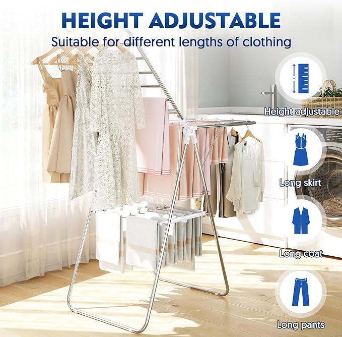 Large Stainless Steel Clothes Drying Rack | Drying Rack Clothing - Image 4