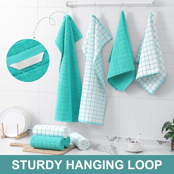 Homaxy Large Premium Cotton Kitchen Towels 16"x 28", 4 Pack - Image 7