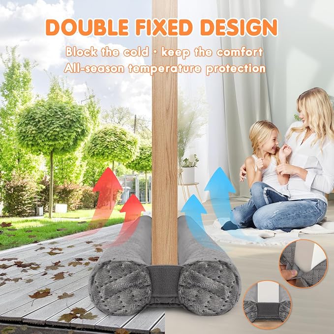 Premium Velvet Under Door Draft Stopper, Door Draft Stoppers - Image 8
