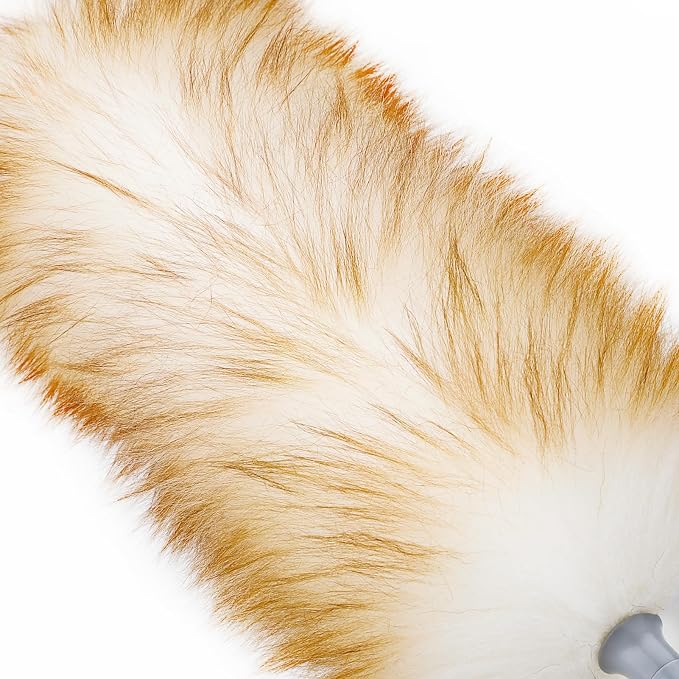 Lambswool Duster with Extendable Handle up to 88.58 in, Natural Feather Dusters by Unknown