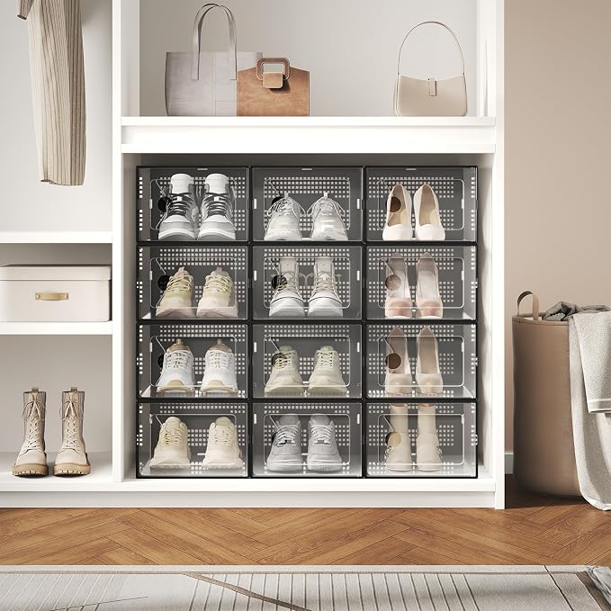 DUMOS Shoe Storage Boxes, Display Sneaker Case Organizer - Image 2