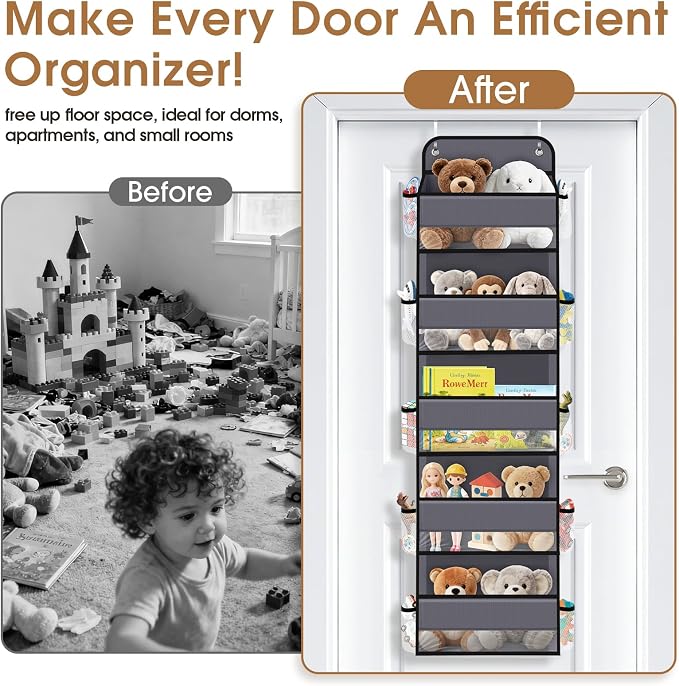 Over The Door Organizer Storage behind Door Hanging Organizer - Image 5