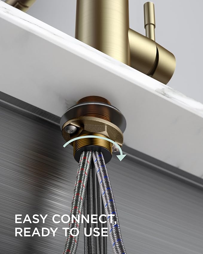 FORIOUS Gold Kitchen Faucet - Image 6
