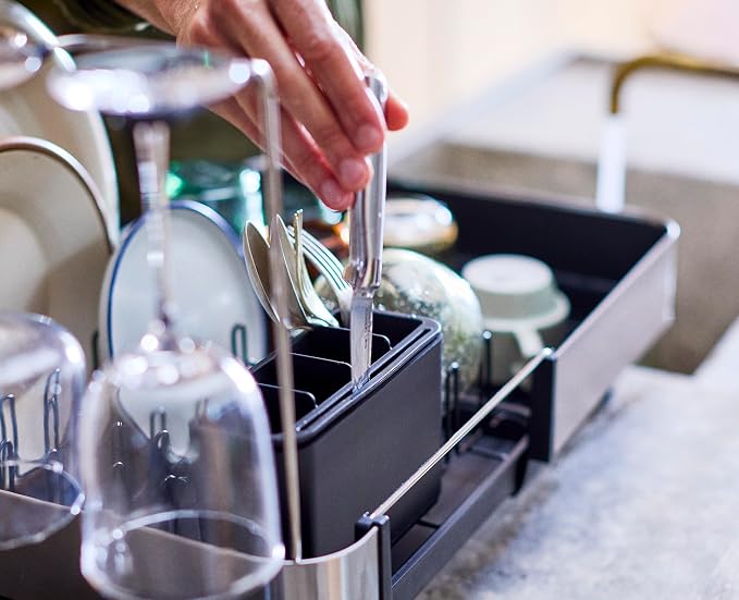 Joseph Joseph Extend Steel Plus Extendable Dish Rack Steel, Small to Large Dish - Image 7