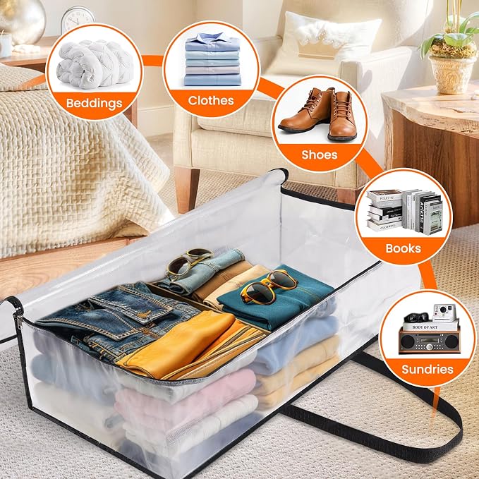 TasticTotes 4 Pack Clear Storage Bags - Image 6