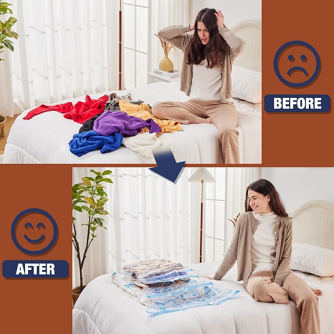 12 Jumbo Vacuum Storage Bags for Bedding, Vacuum Seal Bags for Clothing | Extra - Image 5