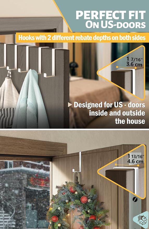 Menz Set of 10 Over The Door Hooks - Image 5