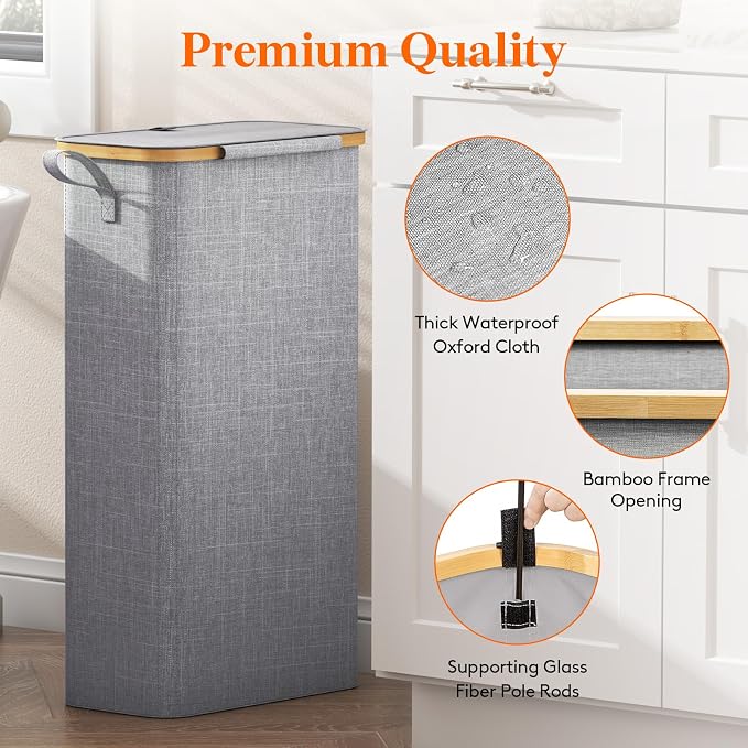 Lifewit 65L Slim Laundry Hamper - Image 8