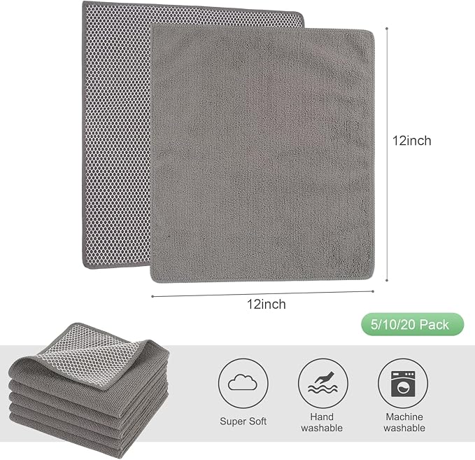 SINLAND Dish Cloth for Washing Dishes Kitchen Washcloth Cleaning Cloth - Image 2