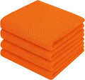 Homaxy 100% Cotton Waffle Weave Kitchen Dish Towels 4-Pack, Ultra Soft by Homaxy
