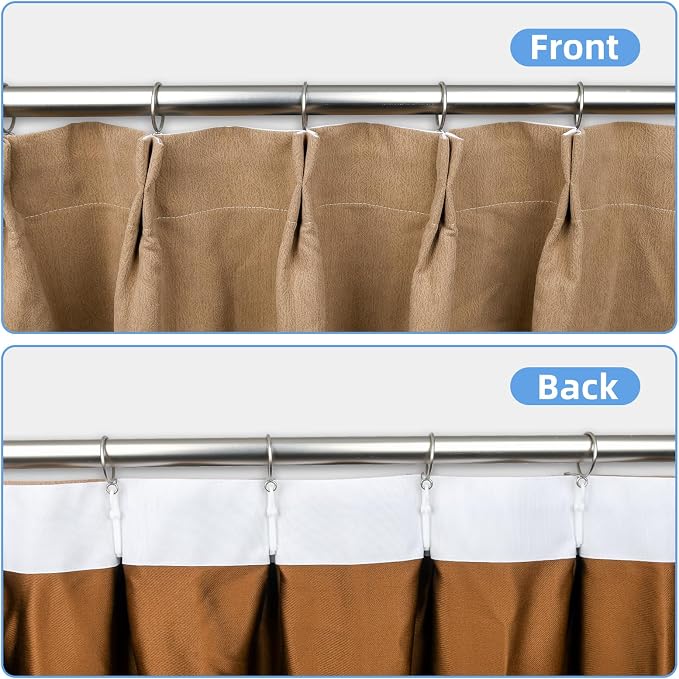 Curtain Rings with Eyelets, 48 Pack Metal Drapery Rings - Image 5