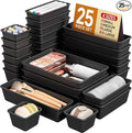 KEMETHY 25 PCS Plastic Drawer Organizers Set, 4 Sizes Vanity Organizer | Makeup by KEMETHYFocusesonCreatingEfficientStorageProductswithQualityMaterials