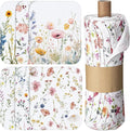 Reusable Kitchen Cloths Cotton Towel, 36 Pack, Wildflowers by Noveread