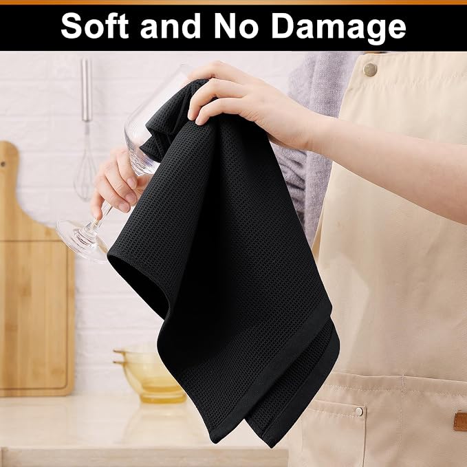 Homaxy 100% Cotton Waffle Weave Kitchen Towels, 8 Pack - Image 4