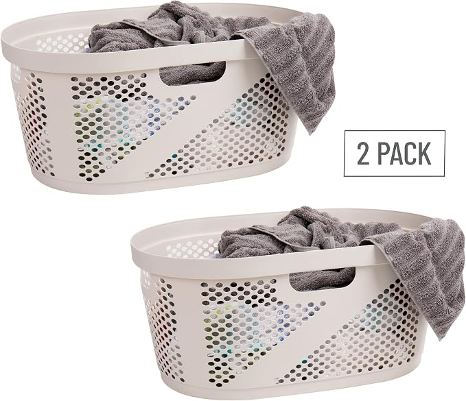 Mind Reader 40L Ventilated Laundry Baskets, Lightweight Clothes Hamper - Image 6