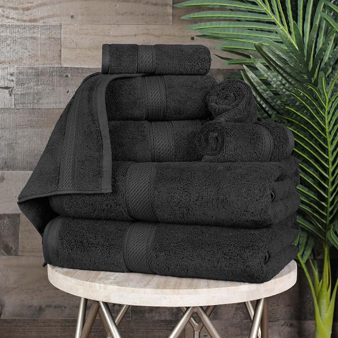 Superior Egyptian Cotton Ultra Plush & Absorbent, 8 Piece Set, Soft Luxury by SUPERIOR