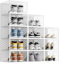 Pinkpum 12 Pack X-Large Shoe Storage Boxes, Shoe Organizer Clear Stackable by Pinkpum