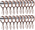 Hotop 60 Pcs 1.26 Inch Curtain Ring and 60 Pcs Pin Hook, Bronze | Metal by HOTOP