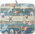 Giwawa Coastal Starfish Dish Drying Mat Summer Sea Turtle Drainer Rack Mat by Giwawa