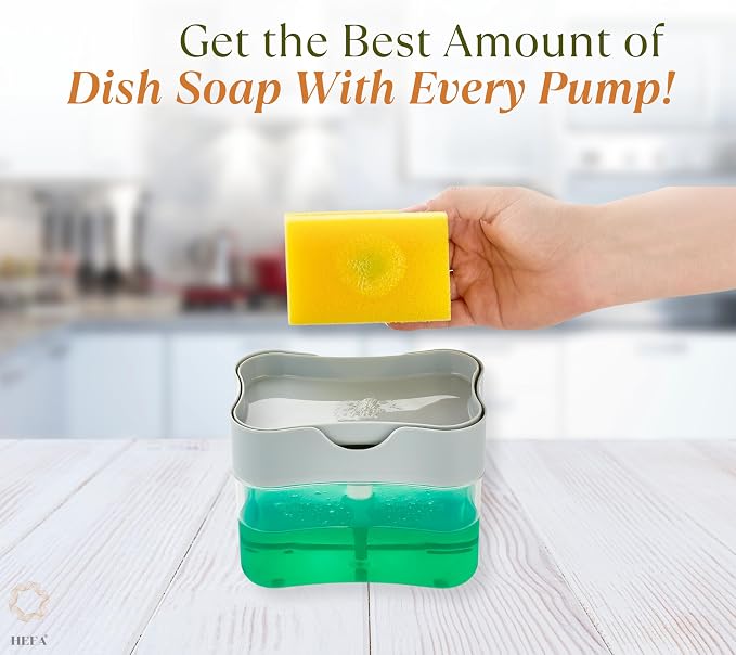 HEFA Dish Soap Dispenser and Sponge Holder - Image 3