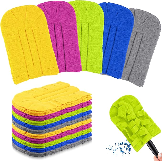 Zubebe 20 Pcs Reusable Duster Refills Fleece, Stylish Color | Soft Polyester by Zubebe