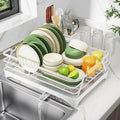 Epicano Dish Drying Rack for Kitchen Counter, Large Capacity, Wooden Handle by Epicano