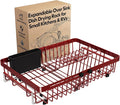 Red Dish Drying Rack Over The Sink by MAJALiS
