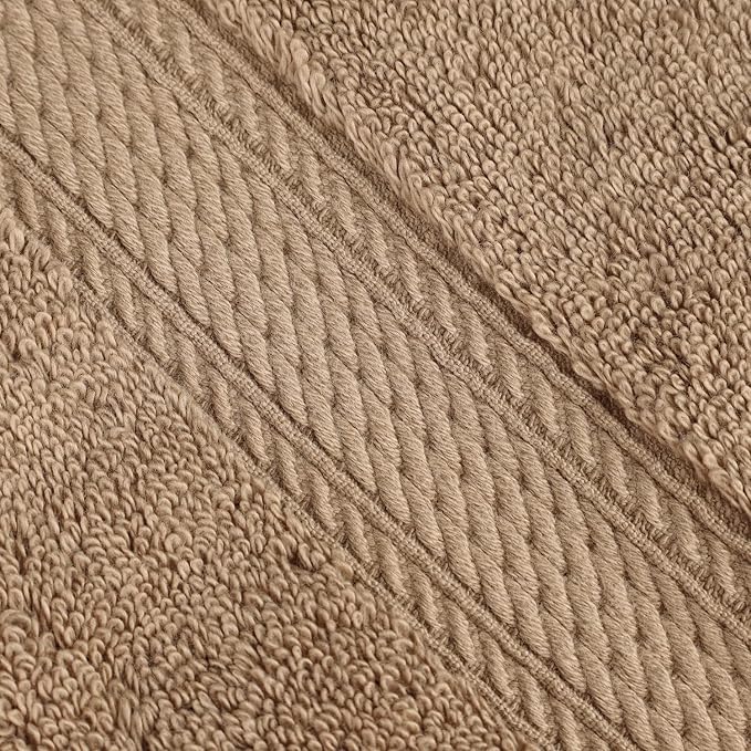 Superior Egyptian Cotton Ultra Plush & Absorbent, 8 Piece Set, Latte | Quick Dry - Image 3