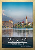 wallsthatspeak 22x34 Gold Picture Frame for Puzzles Posters Photos or Artwork