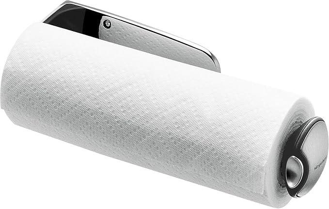 simplehuman Wall Mount Paper Towel Holder, Under-Cabinet or Wall Mounted Rack - Image 2