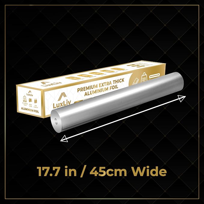 Extra Wide Aluminum Foil Roll Heavy Duty – 18in x 131ft Length 20 Micron thick - Image 6