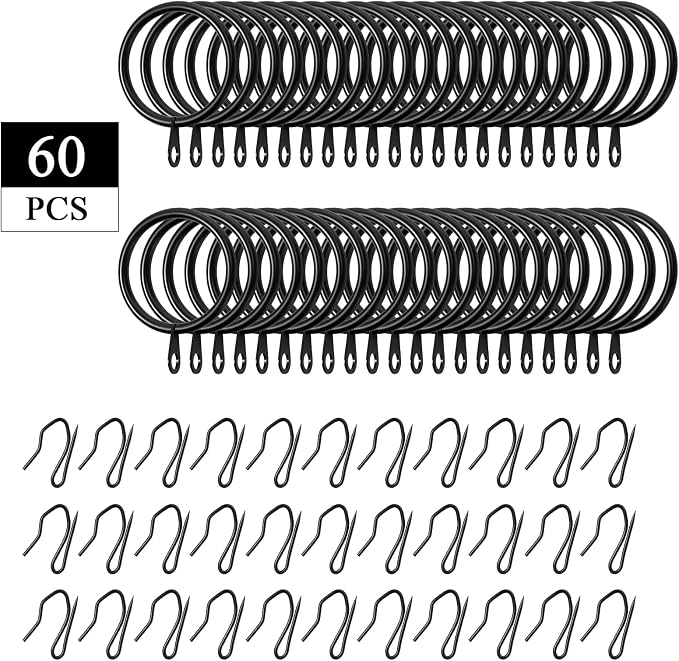 Hotop 30 Pcs Metal Curtain Rings - Image 3