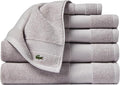 Lacoste Heritage Supima Cotton 6-Piece Towel Set, Micro Chip | Highly Absorbent by Unknown