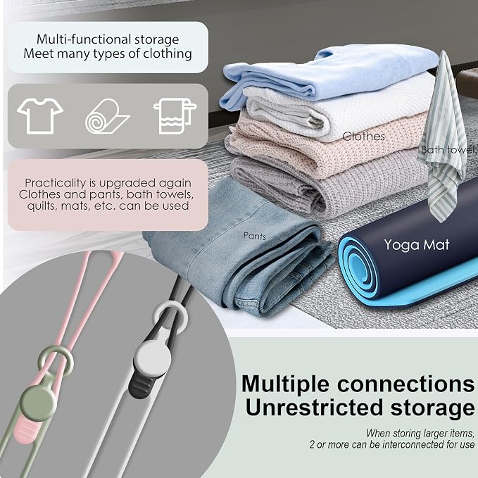 24Pcs Silicone Cable Ties, Cord Organizer Cable Management-Multi | Reusable - Image 4