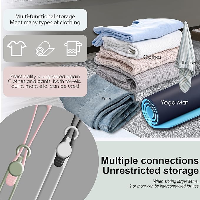 24Pcs Silicone Cable Ties, Cord Organizer Cable Management-2Sizes | Reusable - Image 5
