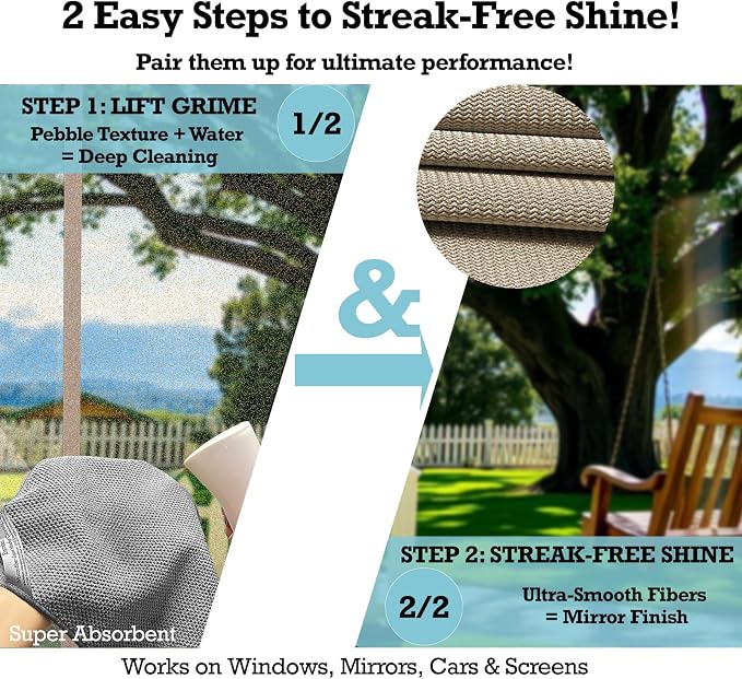 3-Pack Microfiber Glass Cleaning Cloths - Image 3